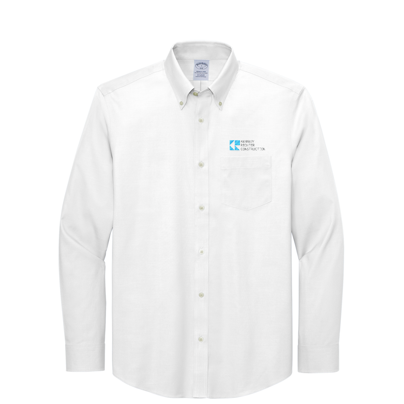 Brooks Brothers Wrinkle-Free Stretch Pinpoint Shirt — White