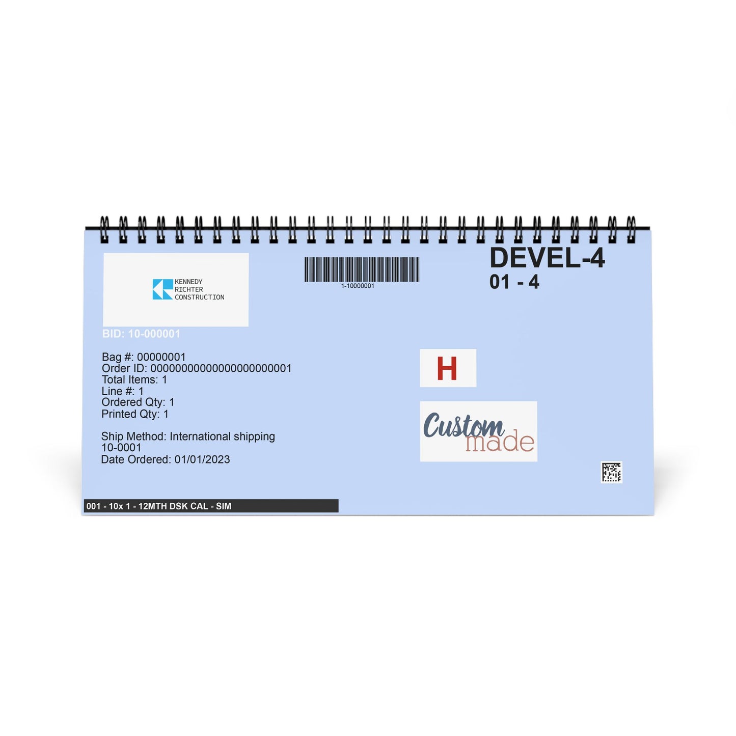 Desktop Calendar (2027 grid)