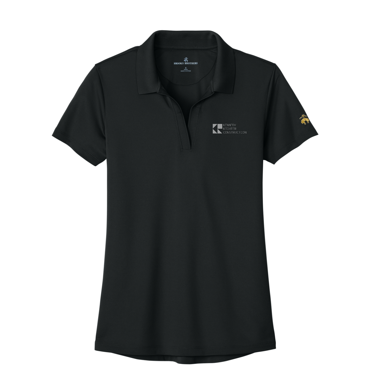 Brooks Brothers Women's Mesh Pique Performance Polo — Deep Black