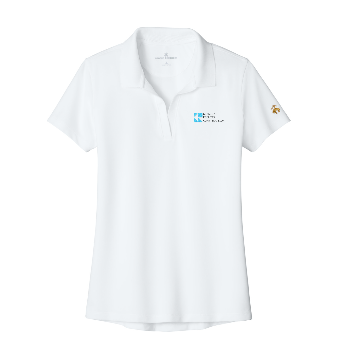 Brooks Brothers Women's Mesh Pique Performance Polo — White