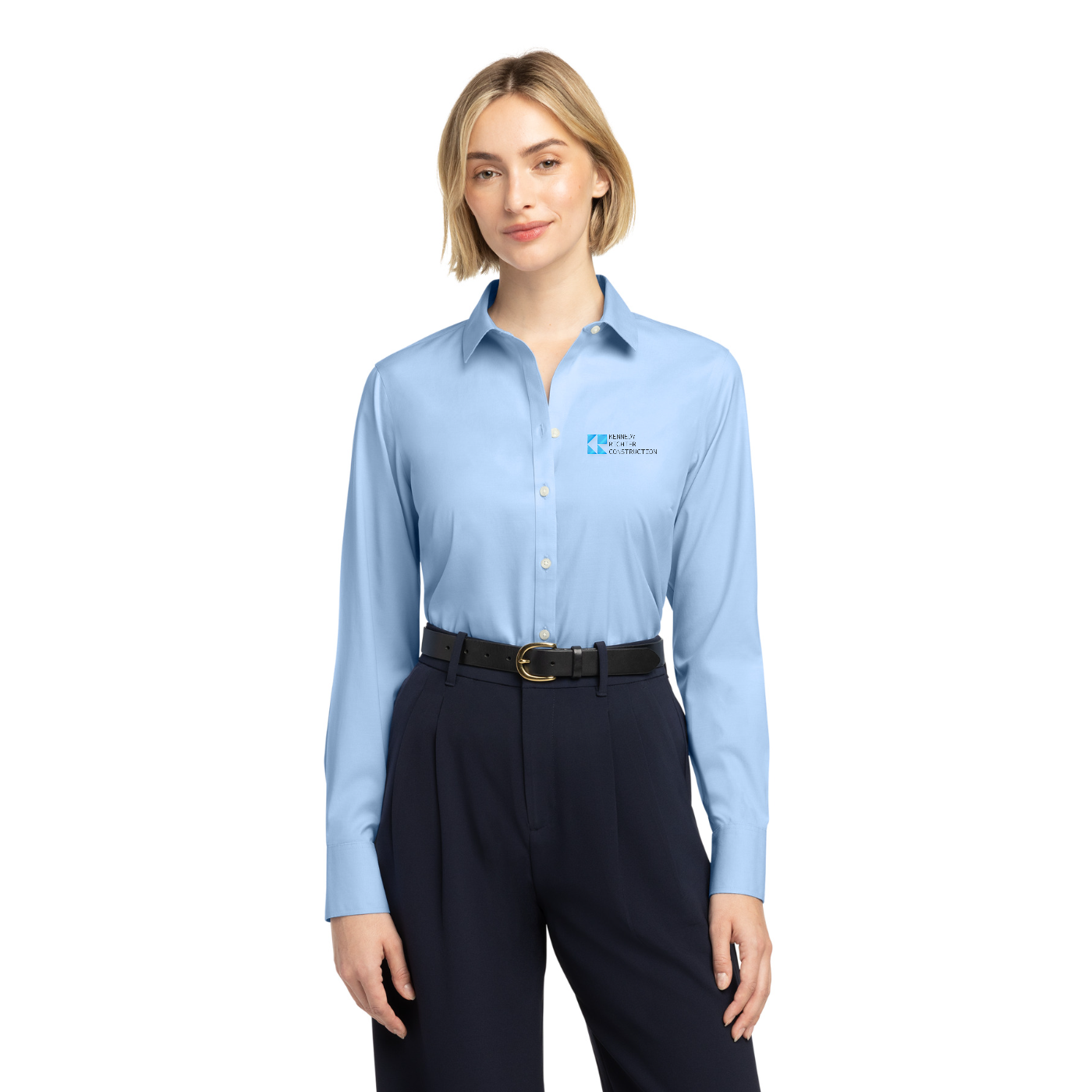 Brooks Brothers Women's Wrinkle-Free Stretch Pinpoint Shirt — model